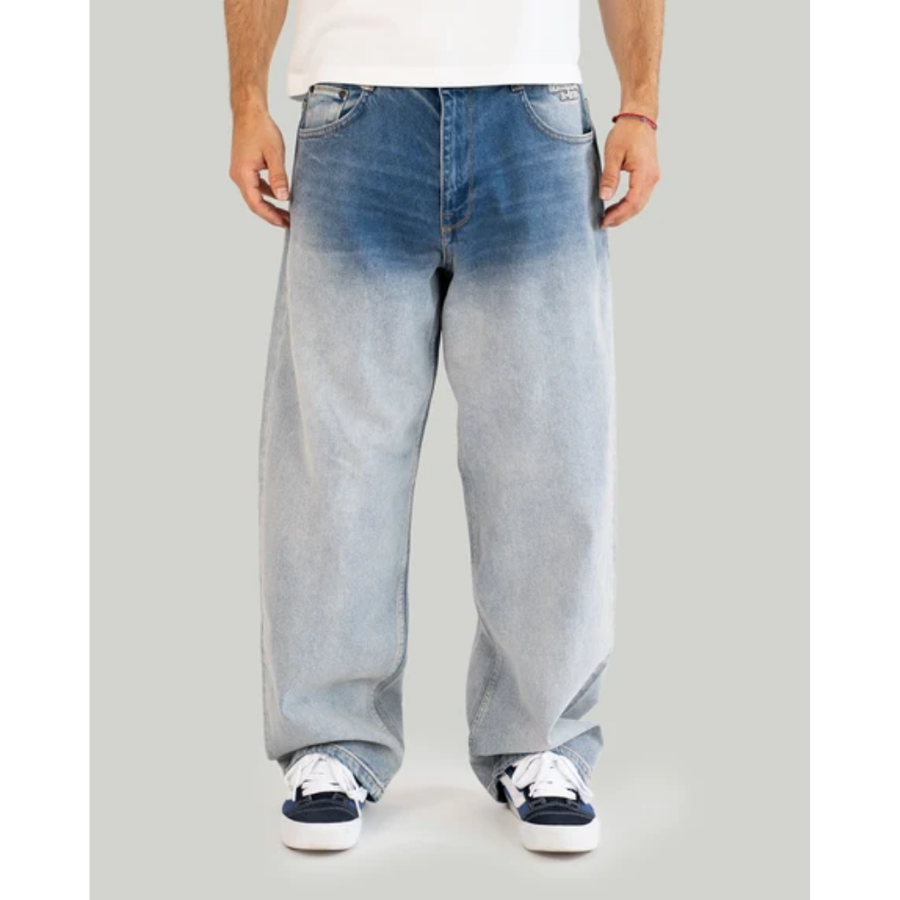 Homeboy MONSTER Fading Baggy Jeans Denim - Vintage Blue