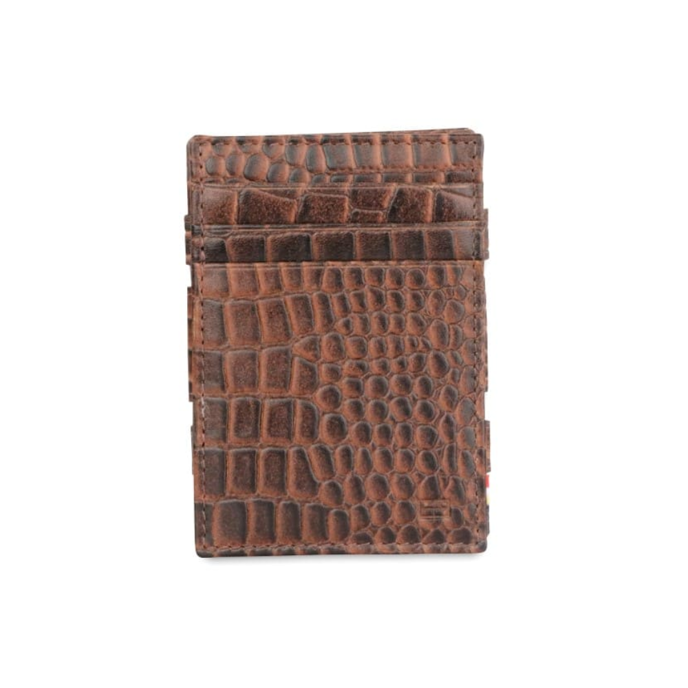 Garzini / Hunterson Essenzial Coin Magic Wallet 7 Cards - Croco Brown