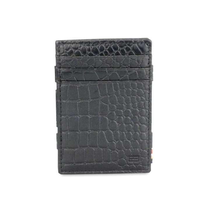 Garzini / Hunterson Essenzial Coin Magic Wallet 7 Cards - Croco Black