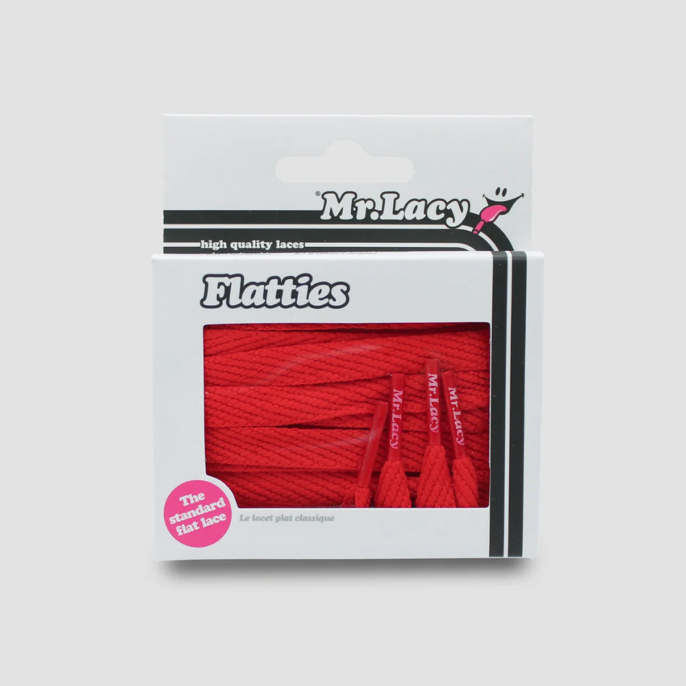 Mr. Lacy Flatties 130cm Laces - Red