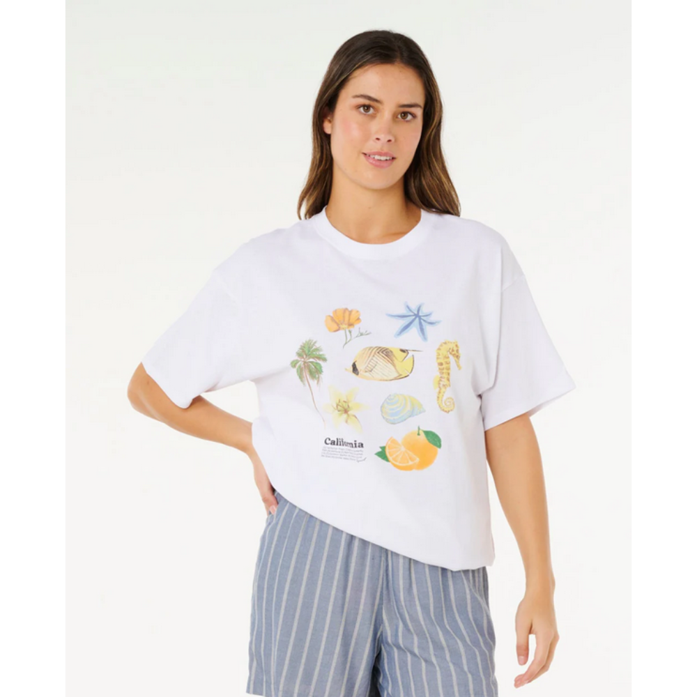 Ripcurl T-Shirt Poolside Heritage- Optical White