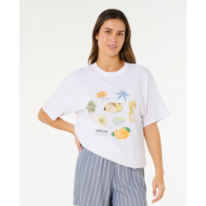 Ripcurl T-Shirt Poolside Heritage- Optical White