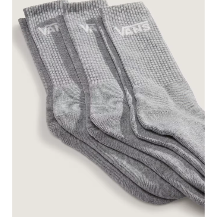 Vans Classic Crew Socks (3 Pair) - Heather Grey