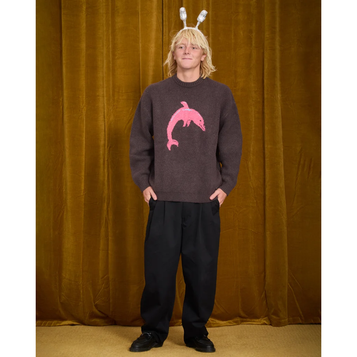 Volcom Ozzy Dolphin Pullover Strick - Raisn Braun RSN
