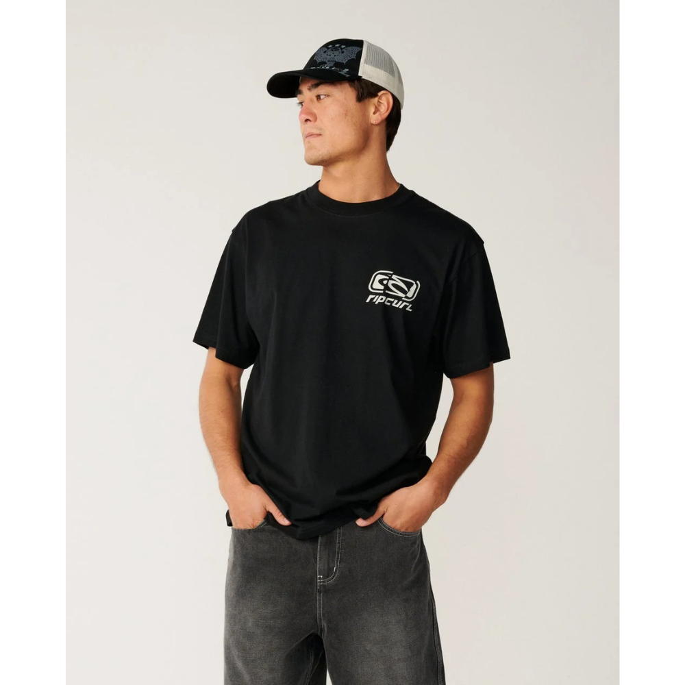 Ripcurl Archive Ripped Loose T-Shirt - Black