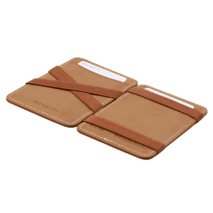 Garzini Magic Wallet - 8 Cards - Camel Brown