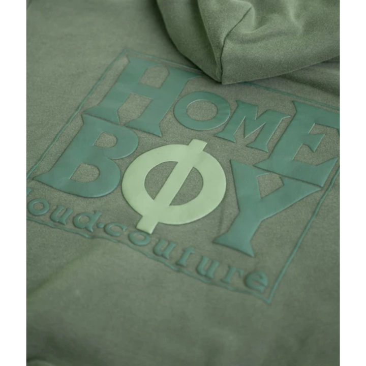 HomeBoy OLD SCHOOL PUFFY Hood - Green Washed