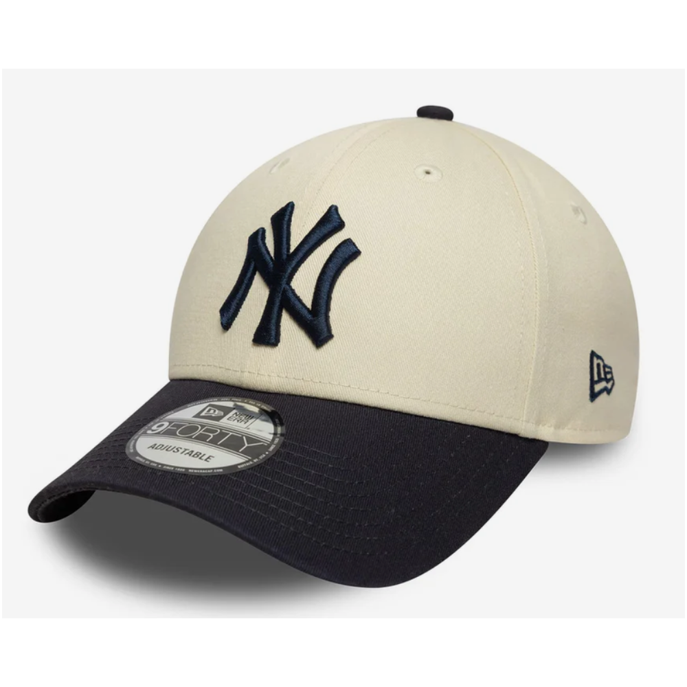 NewEra 95215 Hellbeige New York Yankees Colour Block 9FORTY Verstellbare Cap Beige