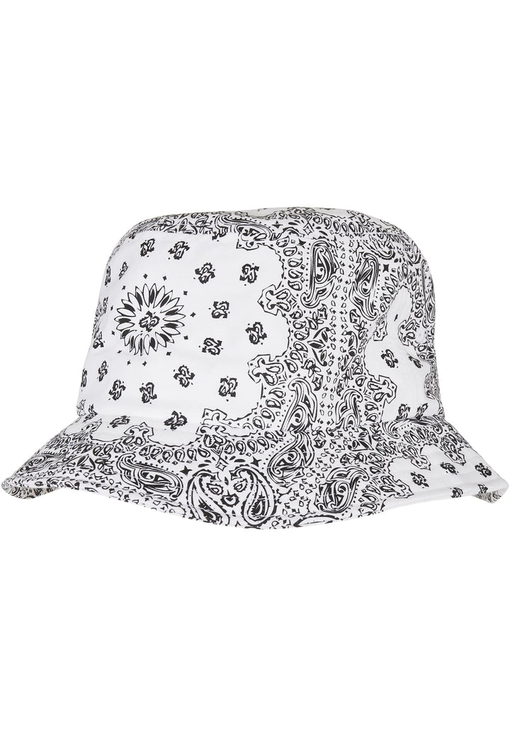 TB Bandana Print Bucket Hat - White