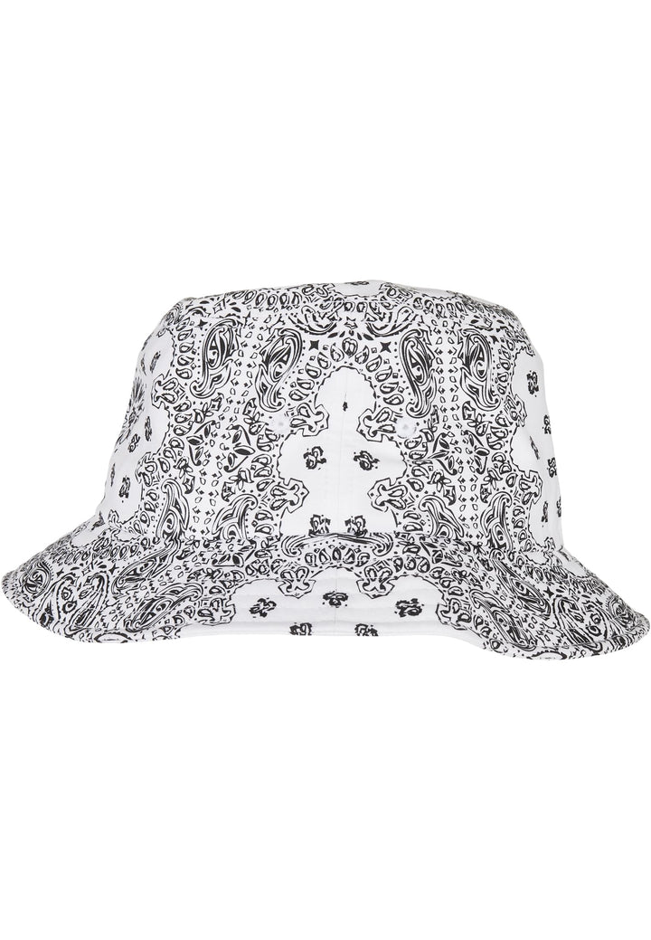 TB Bandana Print Bucket Hat - White