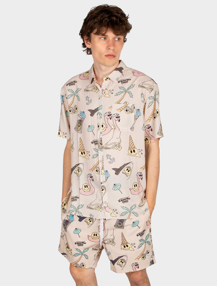 Iriedaily Resort SSL kurzarm Hemd - Beach