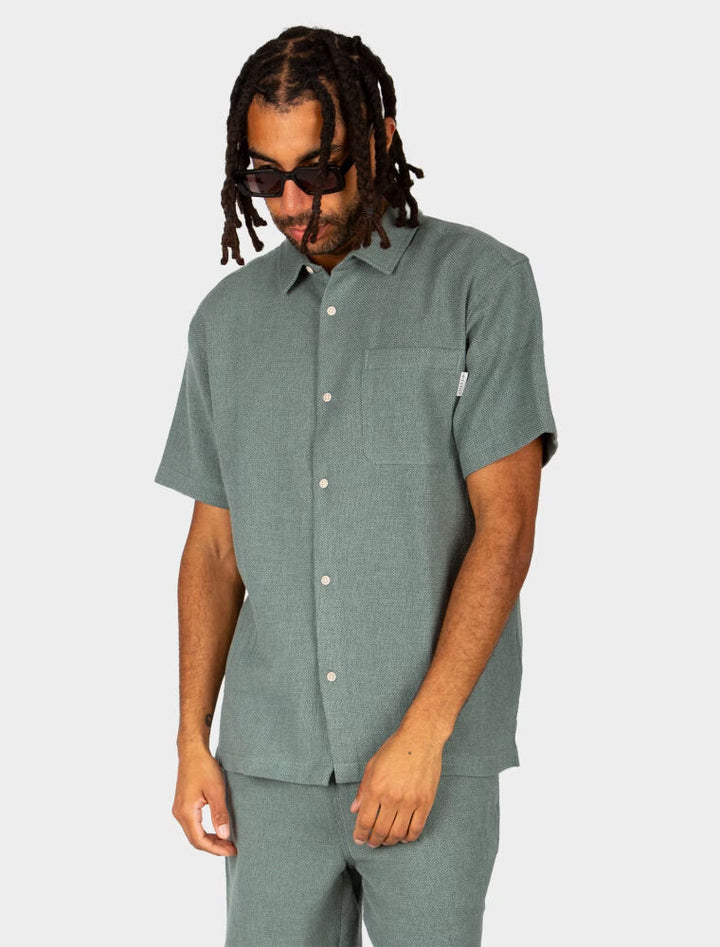 Iriedaily Sammy Summer Shirt Kurz Arm Hemd - Jungle Green