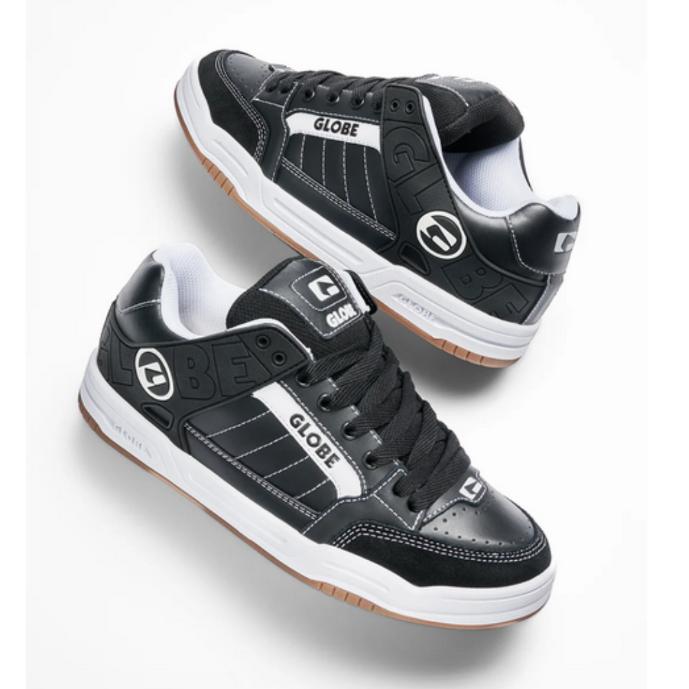 Globe Tilt Shoe - Black/White/Stitch