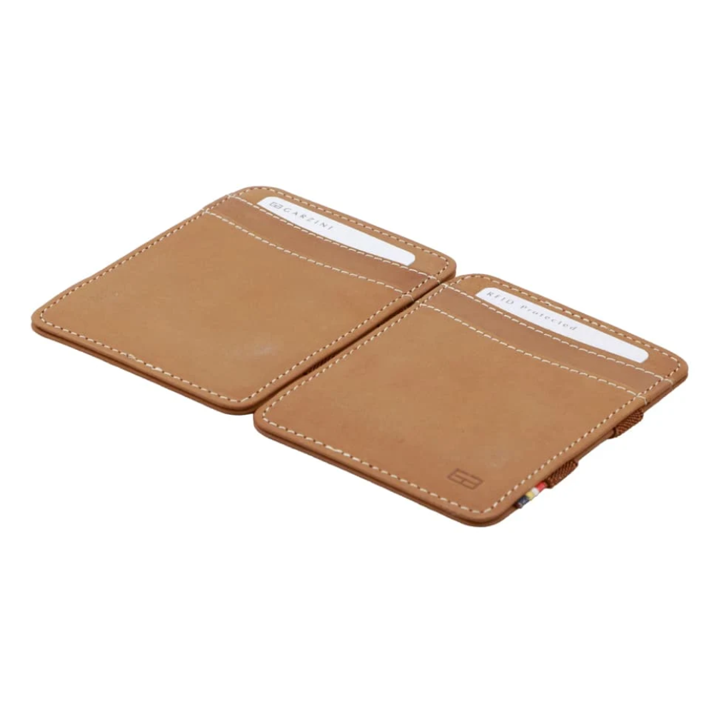 Garzini Magic Wallet - 8 Cards - Camel Brown