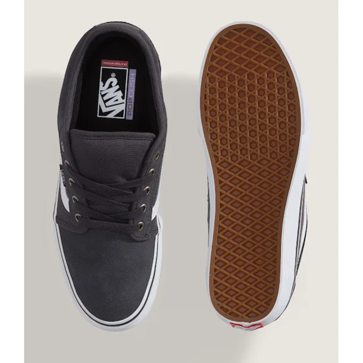 Skate Chukka Low Sidestripe - Charcoal/White