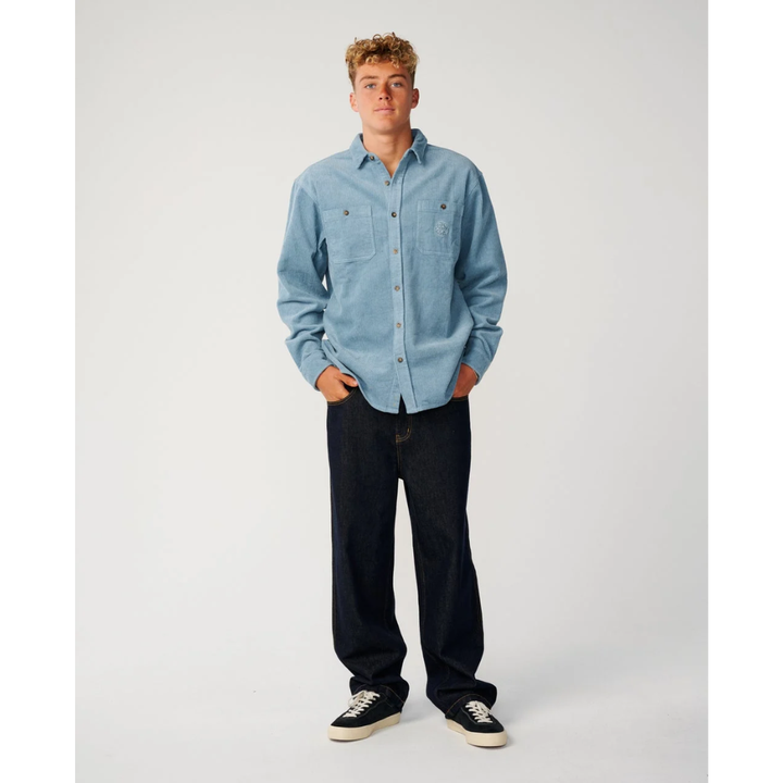 RipCurl Hemd Premium Surf Cord Langarm -  Citadel Blue