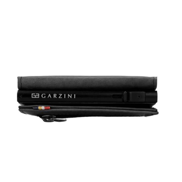 Garzini / Hunterson Metal Wallet Slim Trifold - 10 Cards - gebürstet Black