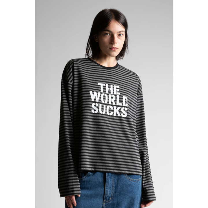 Wasted Paris T-Shirt Manches Longues World Sucks - Grey