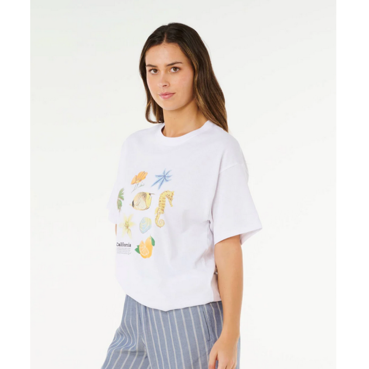 Ripcurl T-Shirt Poolside Heritage- Optical White