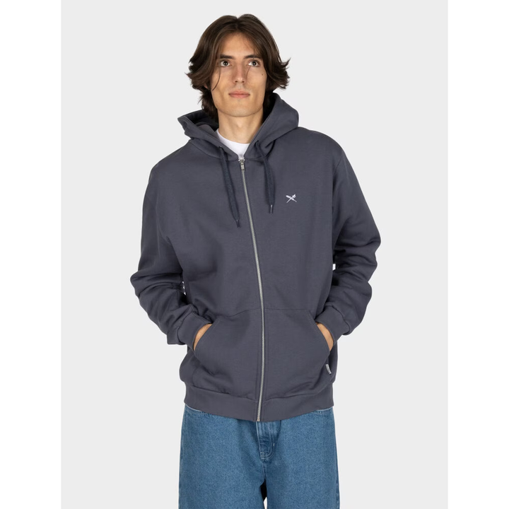 Iriedaily Mini Flag 2 Zip Hood - Dark Steel
