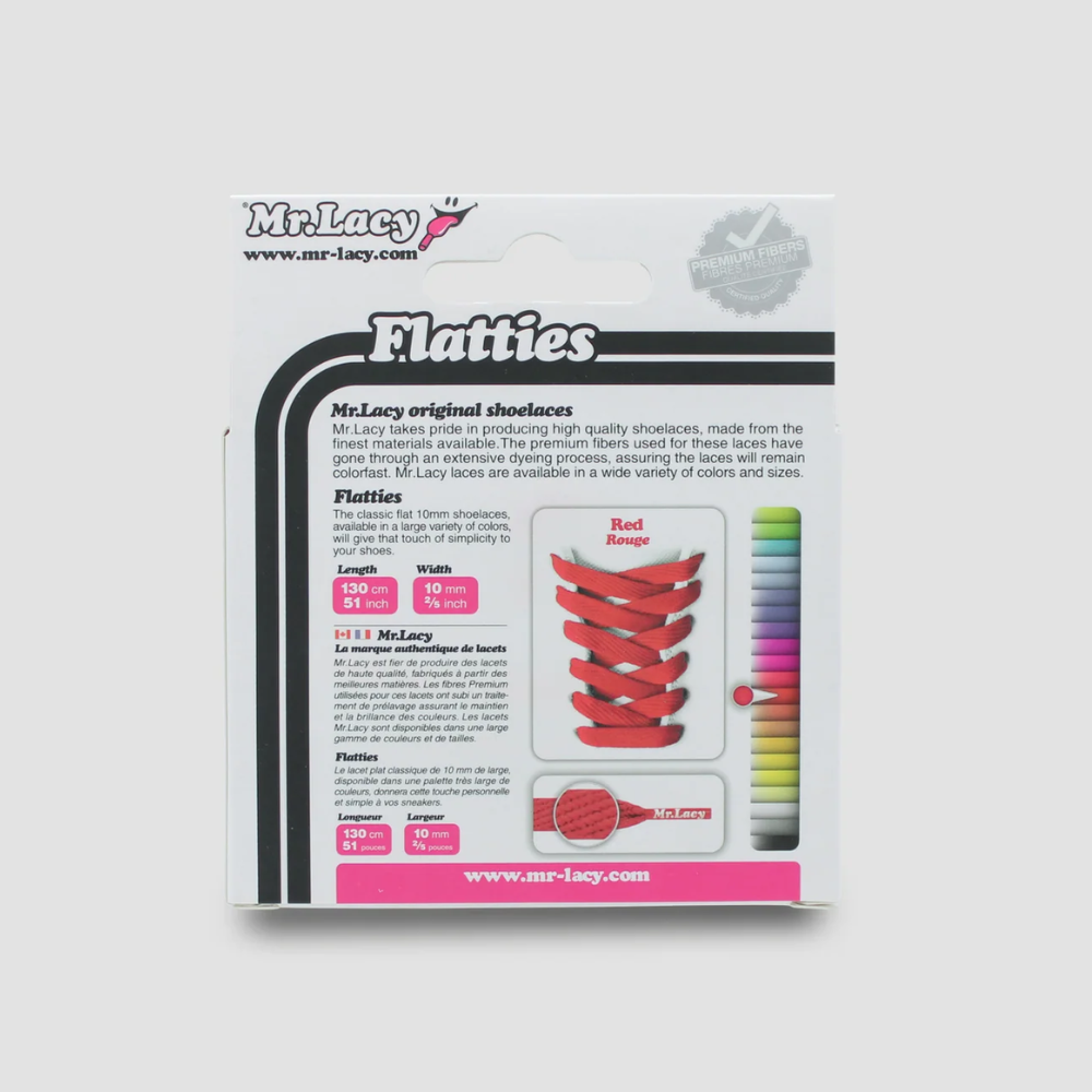 Mr. Lacy Flatties 130cm Laces - Red
