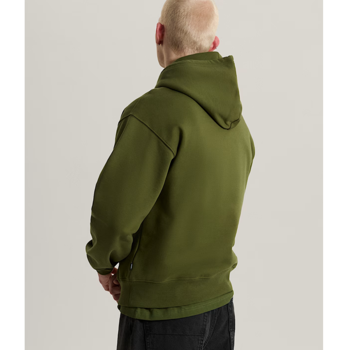 Vans Left Chest 2 Logo Hoodie Grey - Kelly Green Grün