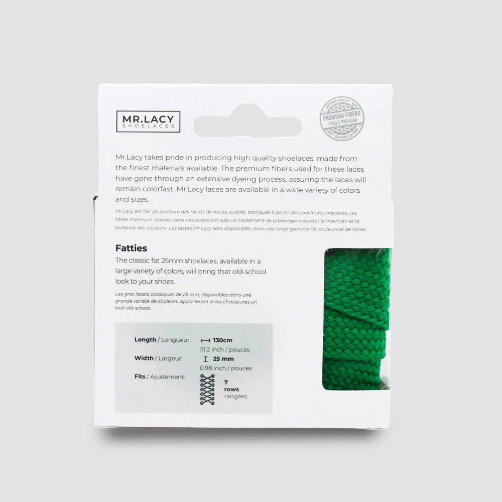 Mr. Lacy Fatties 130cm Shoelaces - Forest Green