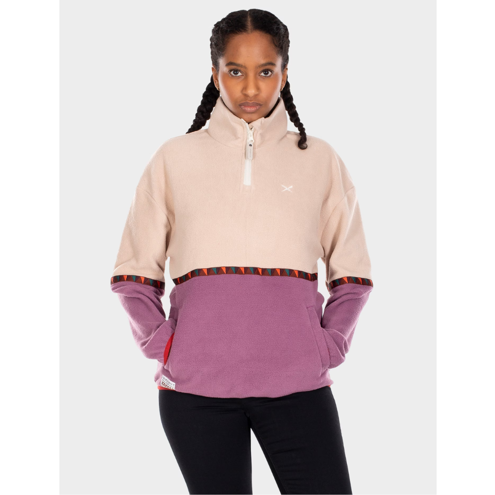 Iriedaily Holina Woman Fleece Zip Troyer - Beige