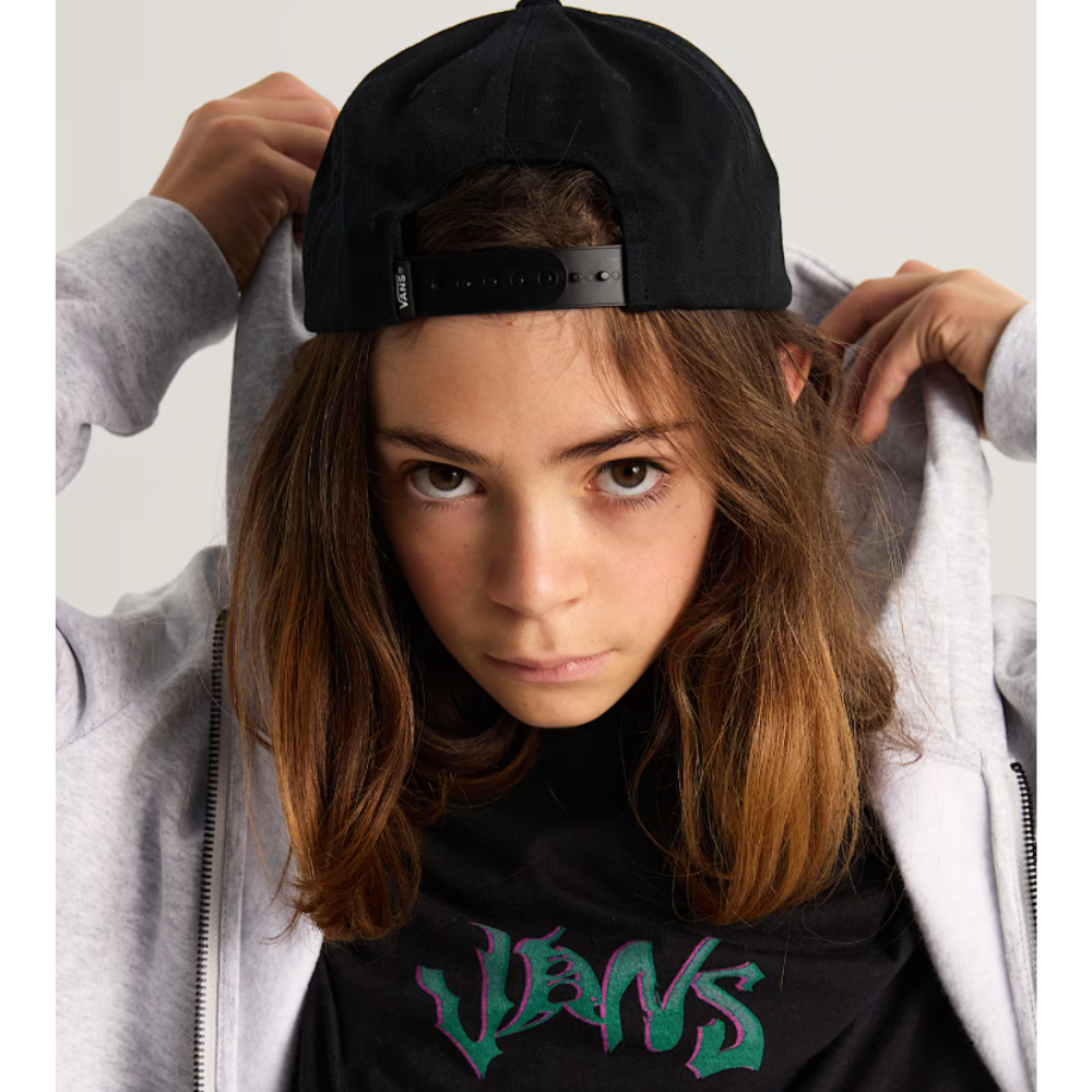Vans KIDS Drop V Logo Snapback Cap - Black