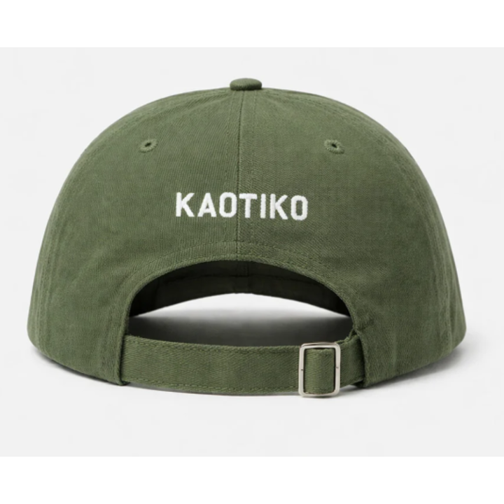 Kaotiko Humans Are Exhausting Organic Khaki Cap - Khaki Olive