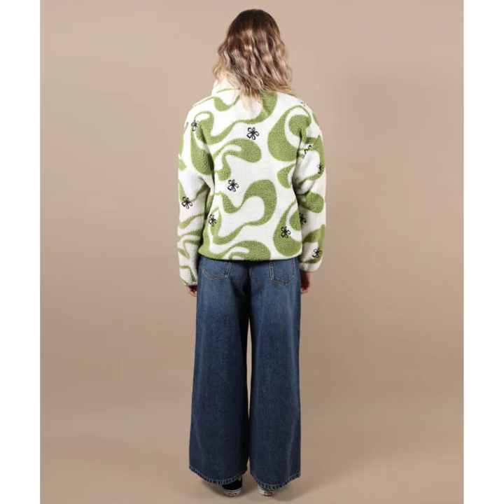 Oxbow Polar fleece WARPY - Green Juice