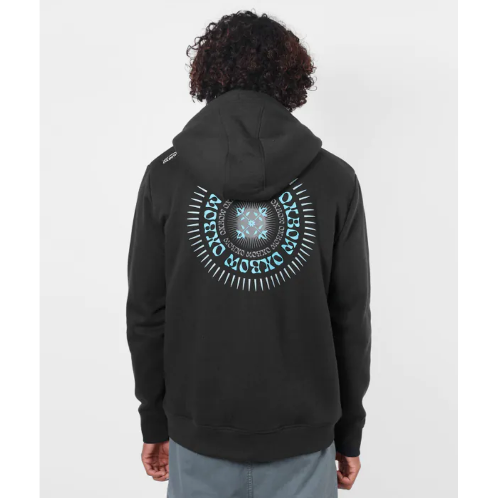 Oxbow  Zipped hoodie SPIRAL - Black