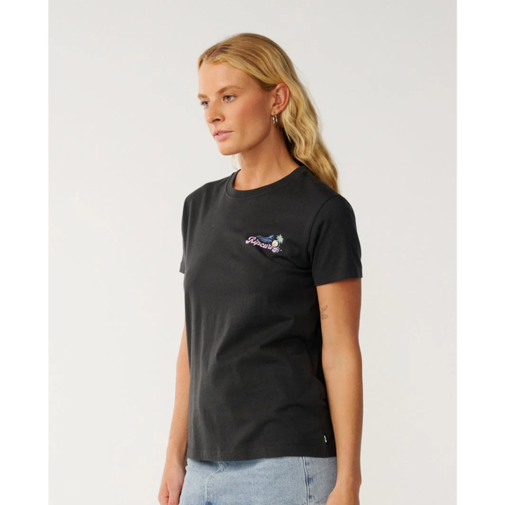 Ripcurl Beach Days Standard Tee - Washed Black