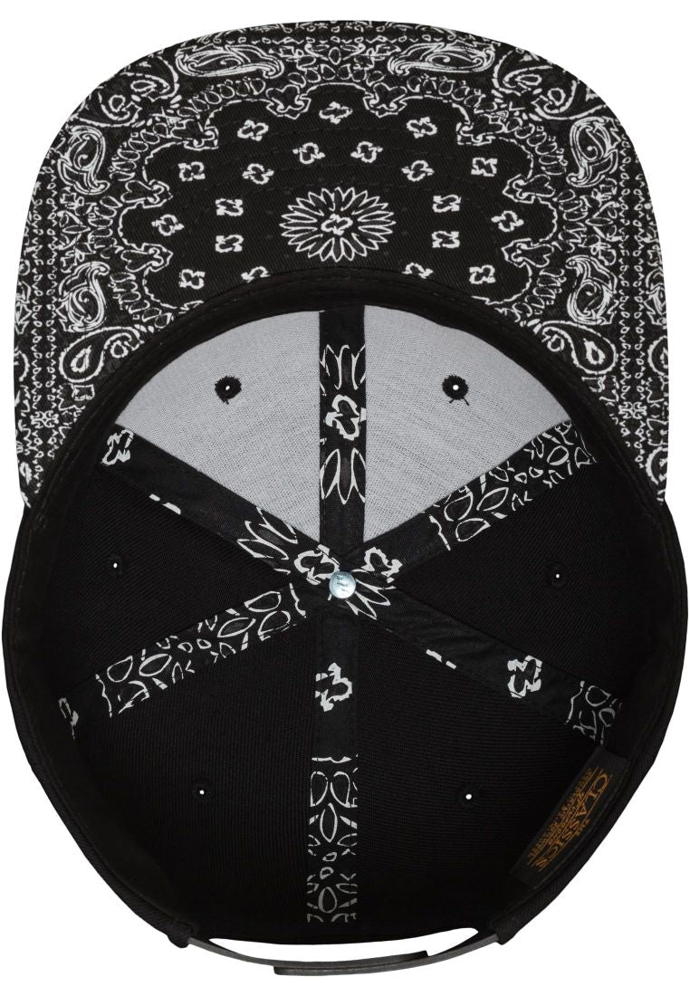 Bandana Snapback 6089 Black/Paisley
