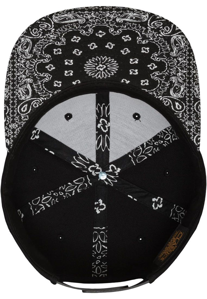 Bandana Snapback 6089 Black/Paisley