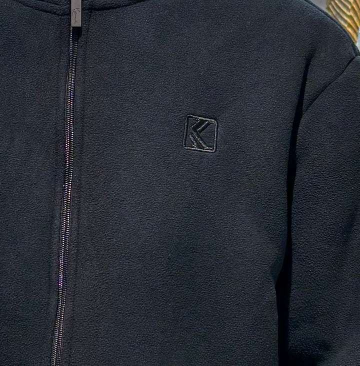 Karl Kani Teddy Fleece Zip Hoodie - black