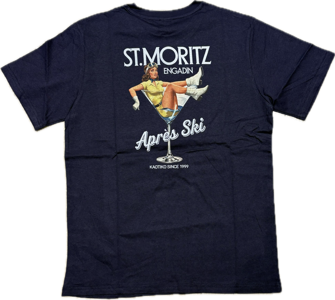 Kaotiko T-Shirt Regular Snow Cocktail - Navy