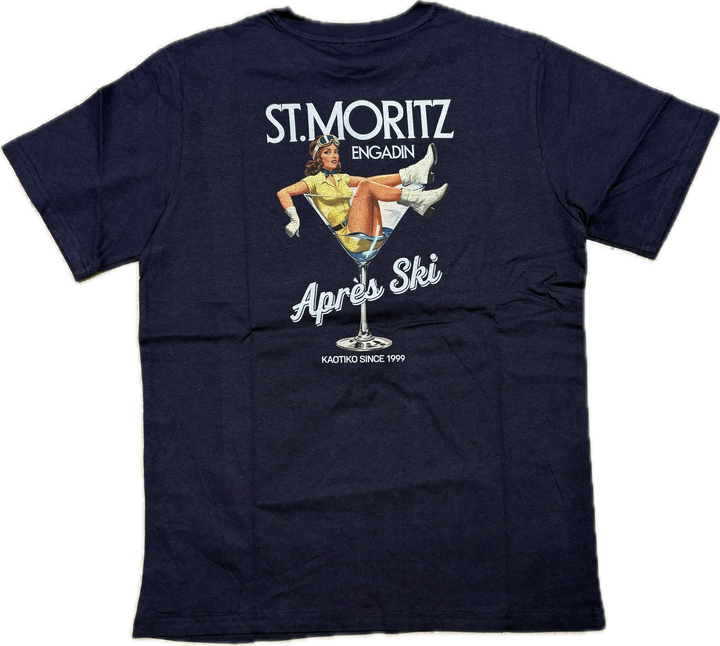 Kaotiko T-Shirt Regular Snow Cocktail - Navy
