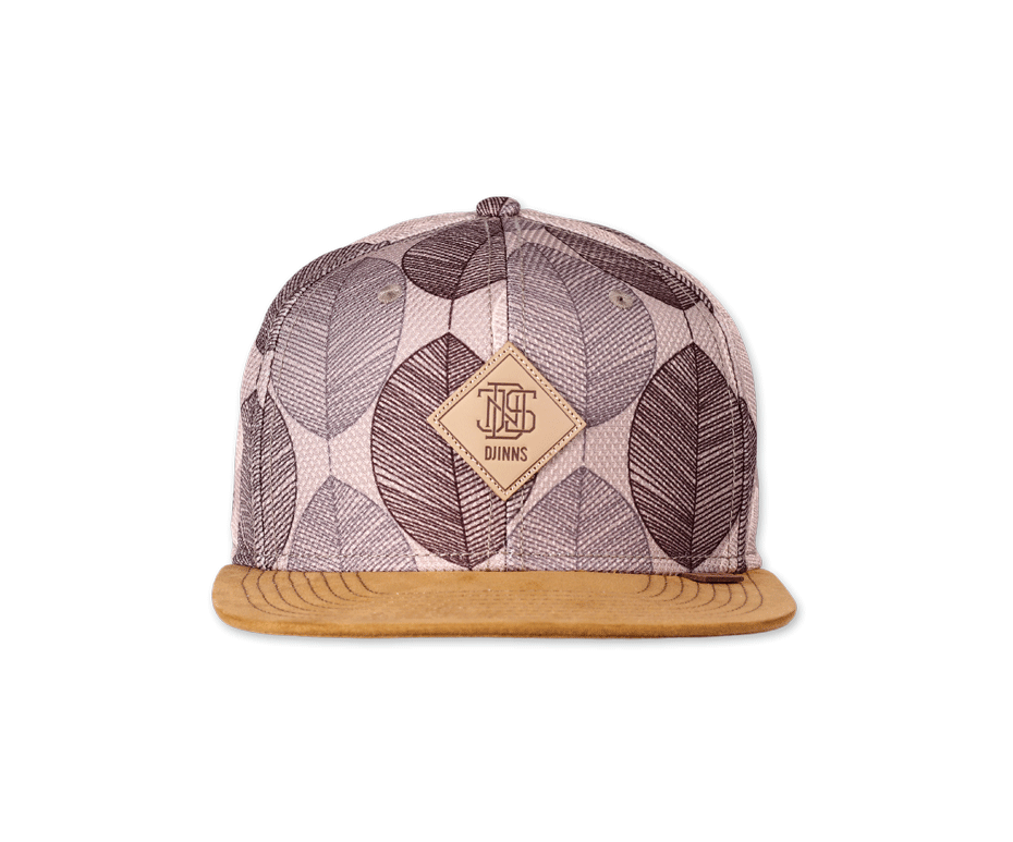Djinns 6 Panel Snapback Cap Mod Leaf Beige Brown