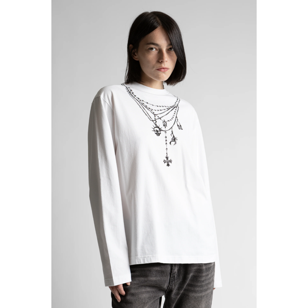 Wasted Paris T-Shirt Manches Longues Faith - Black/White