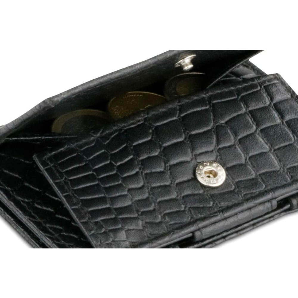 Garzini / Hunterson Essenzial Coin Magic Wallet 7 Cards - Croco Black