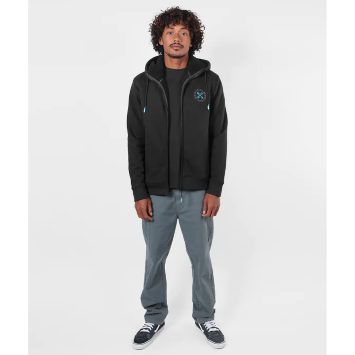 Oxbow  Zipped hoodie SPIRAL - Black