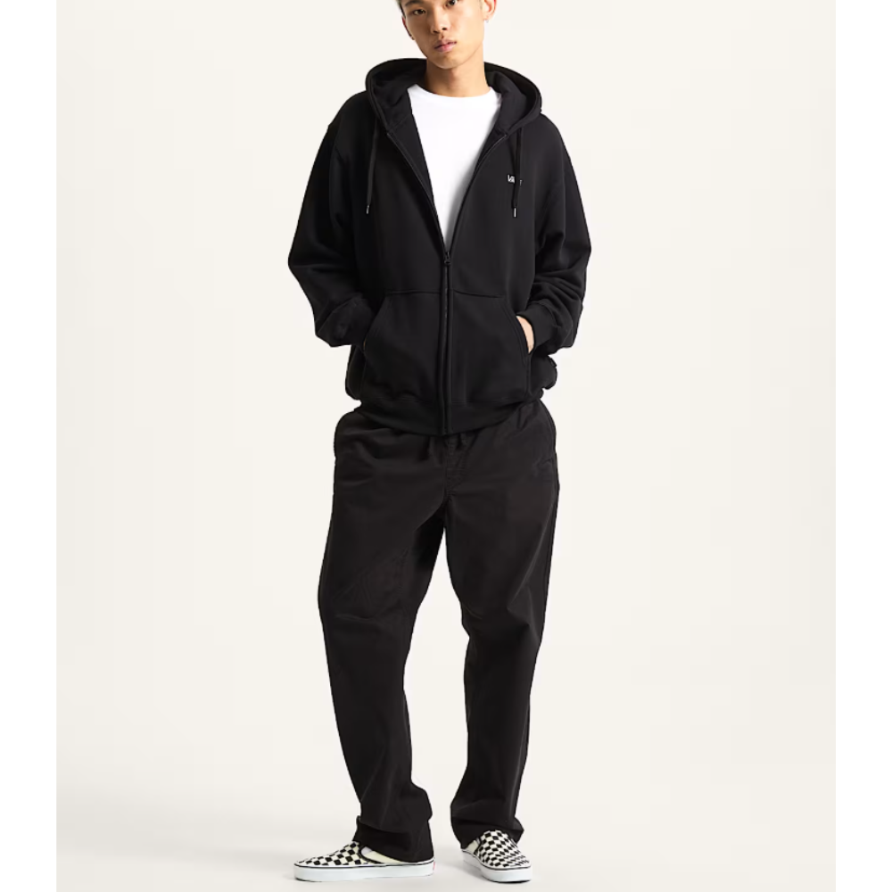 Vans Left Chest 2 Oversized Zip Hoodie - Black