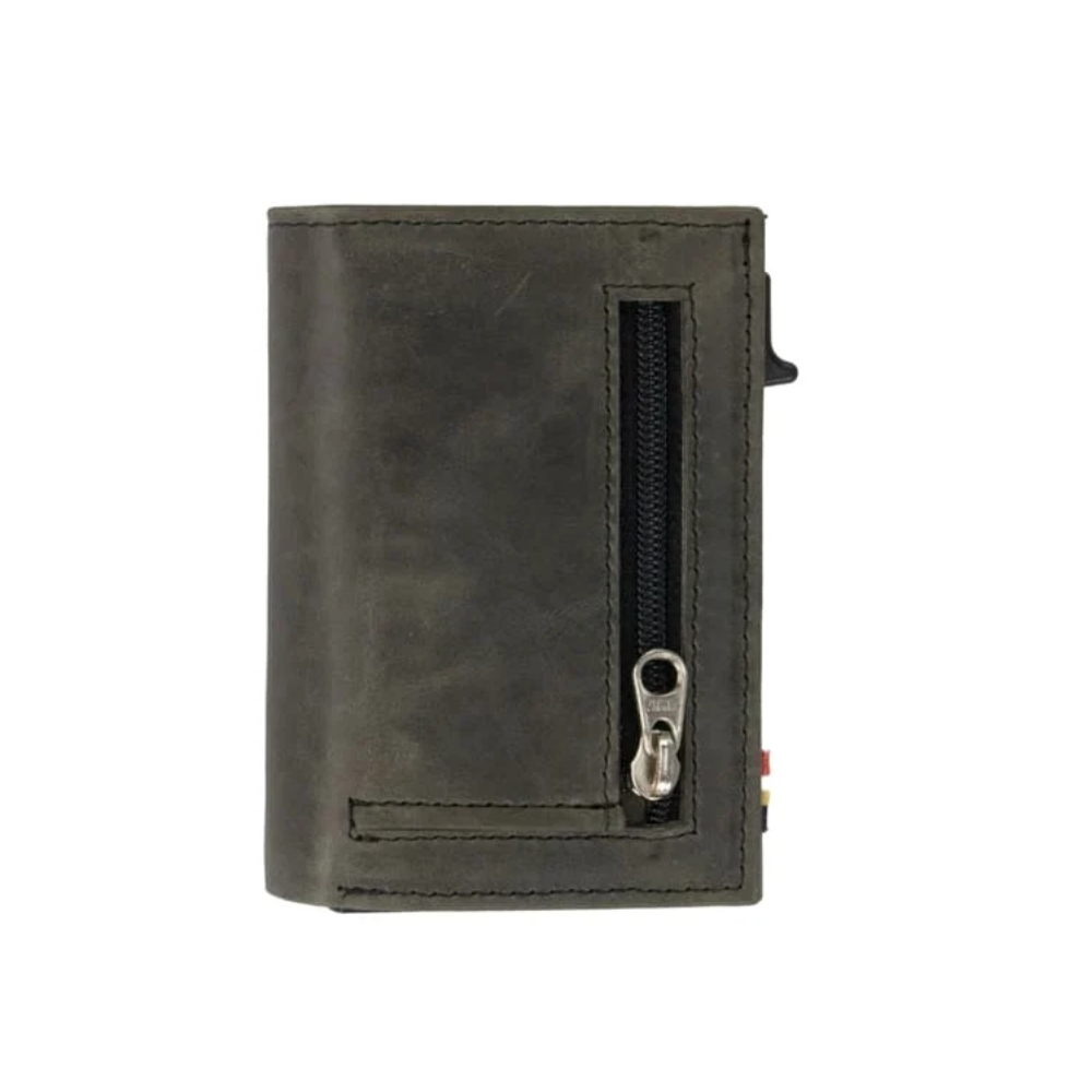 Garzini / Hunterson Metal Wallet Trifold - 12 Cards - gebürstet Black