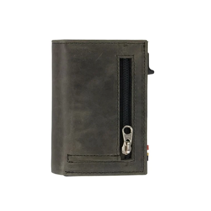 Garzini / Hunterson Metal Wallet Trifold - 12 Cards - gebürstet Black