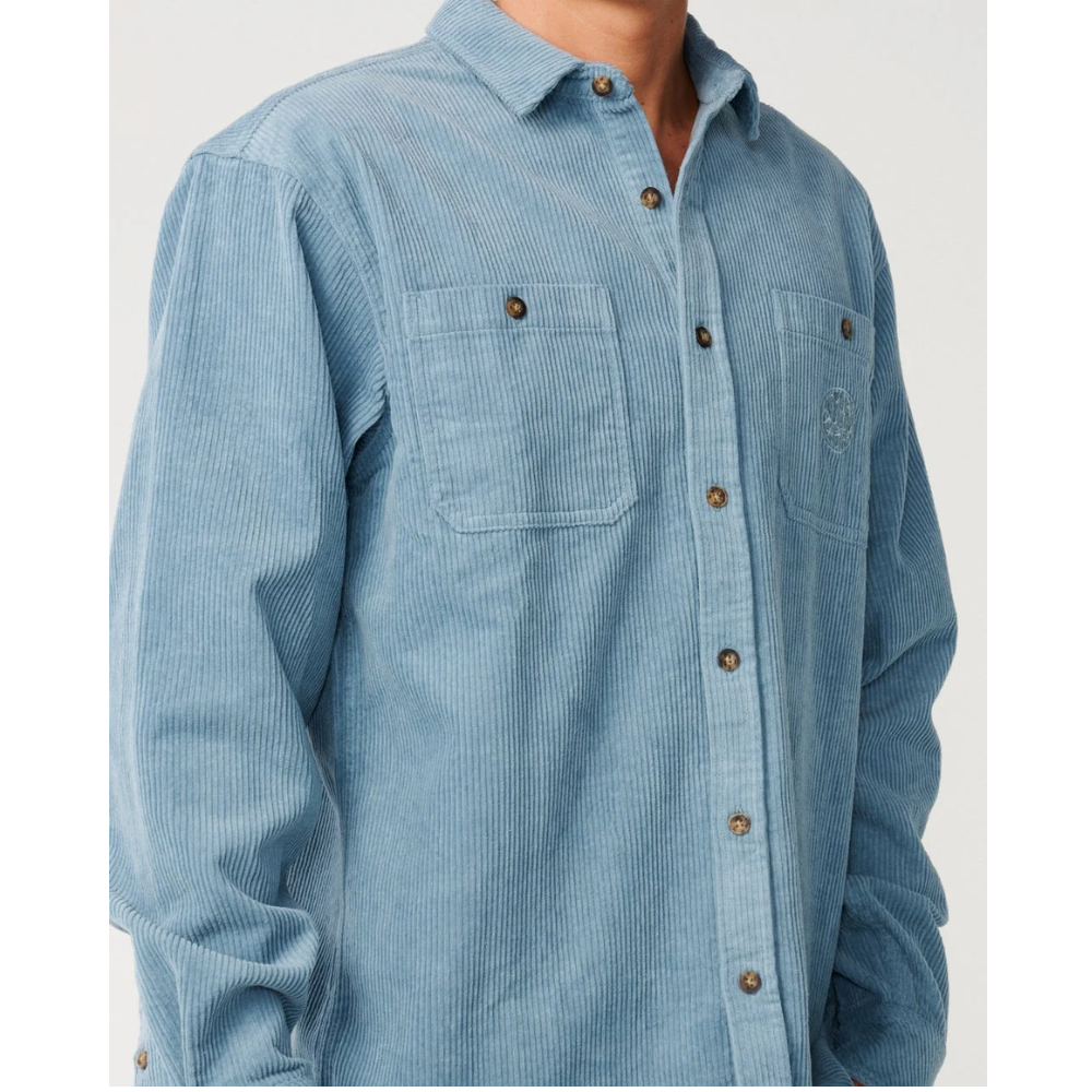 RipCurl Hemd Premium Surf Cord Langarm -  Citadel Blue