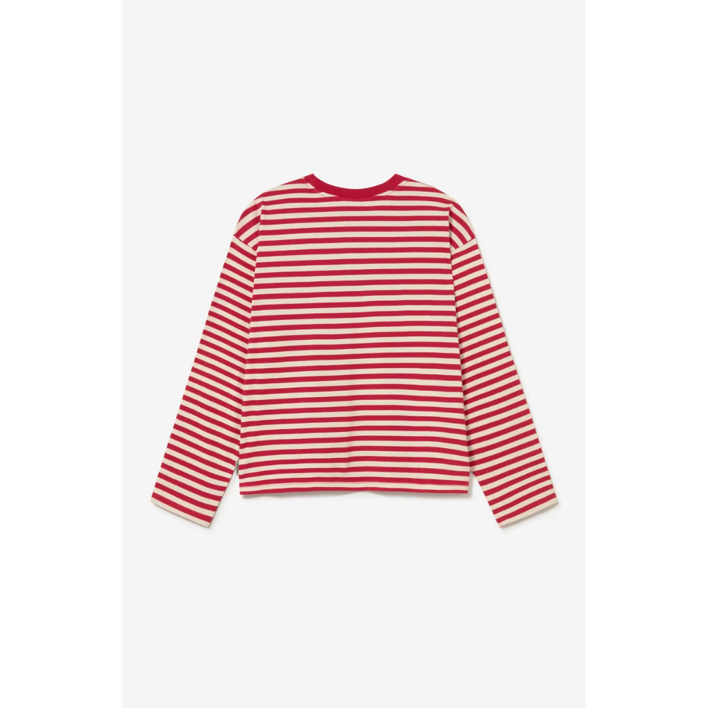 Kaotiko Stipes Apres Ski Longsleeve T-Shirt - Ivory / Burgundy