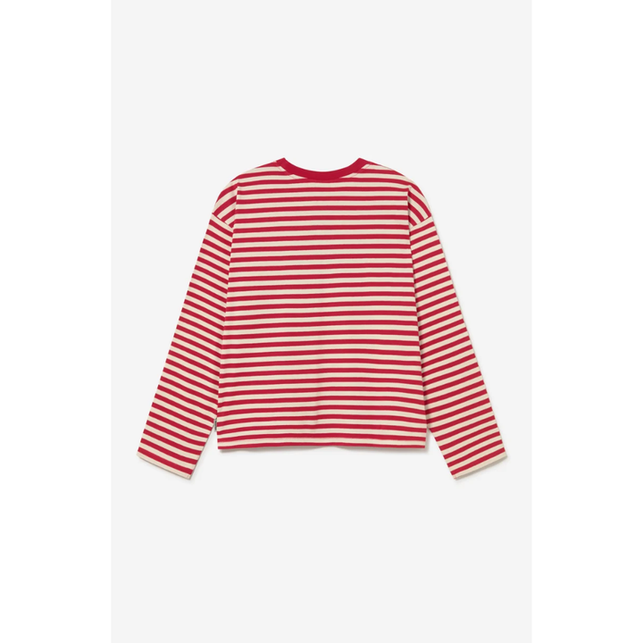 Kaotiko Stipes Apres Ski Longsleeve T-Shirt - Ivory / Burgundy