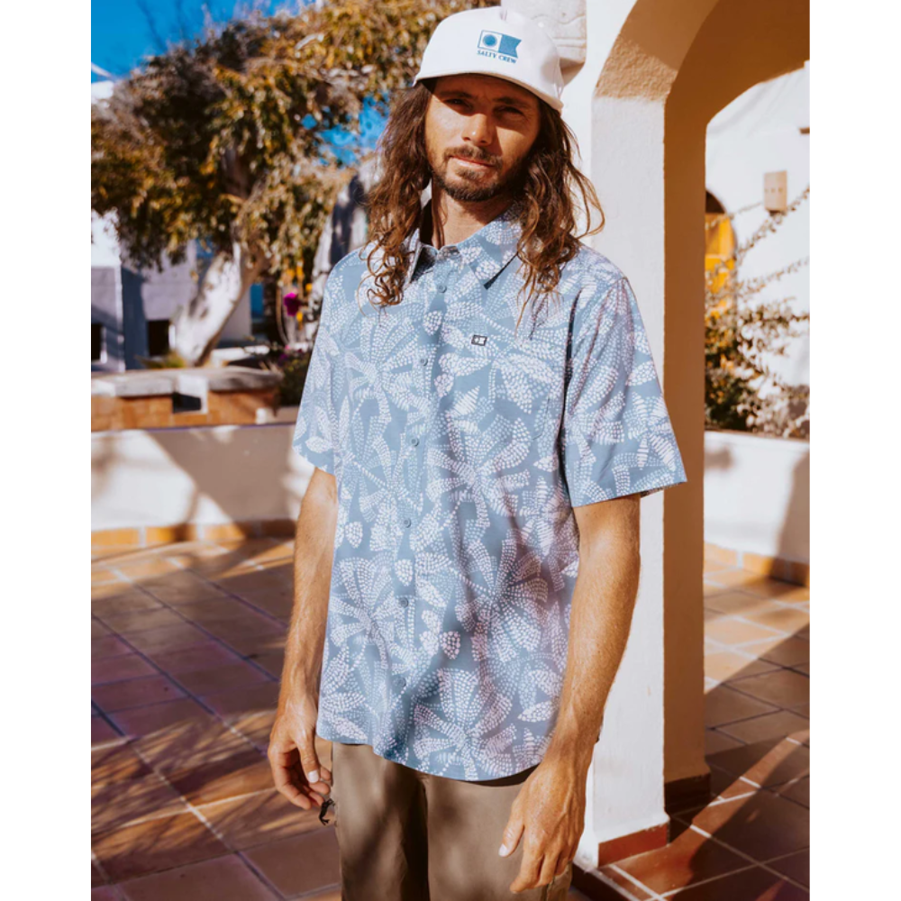 Salty Crew Drifter Uv Button Up - Atlantic Green