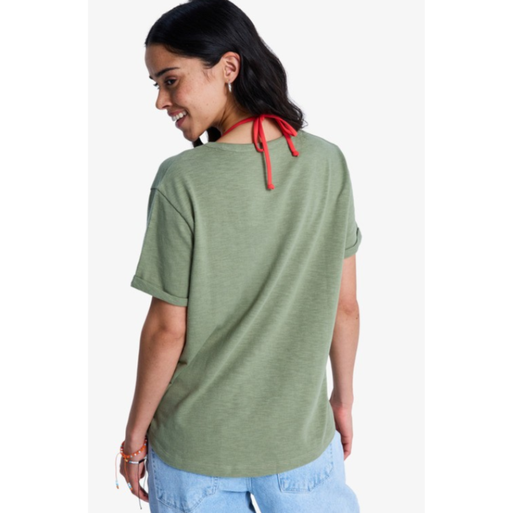 Roxy Oceanwave Slub T-Shirt - GLD0 Grün